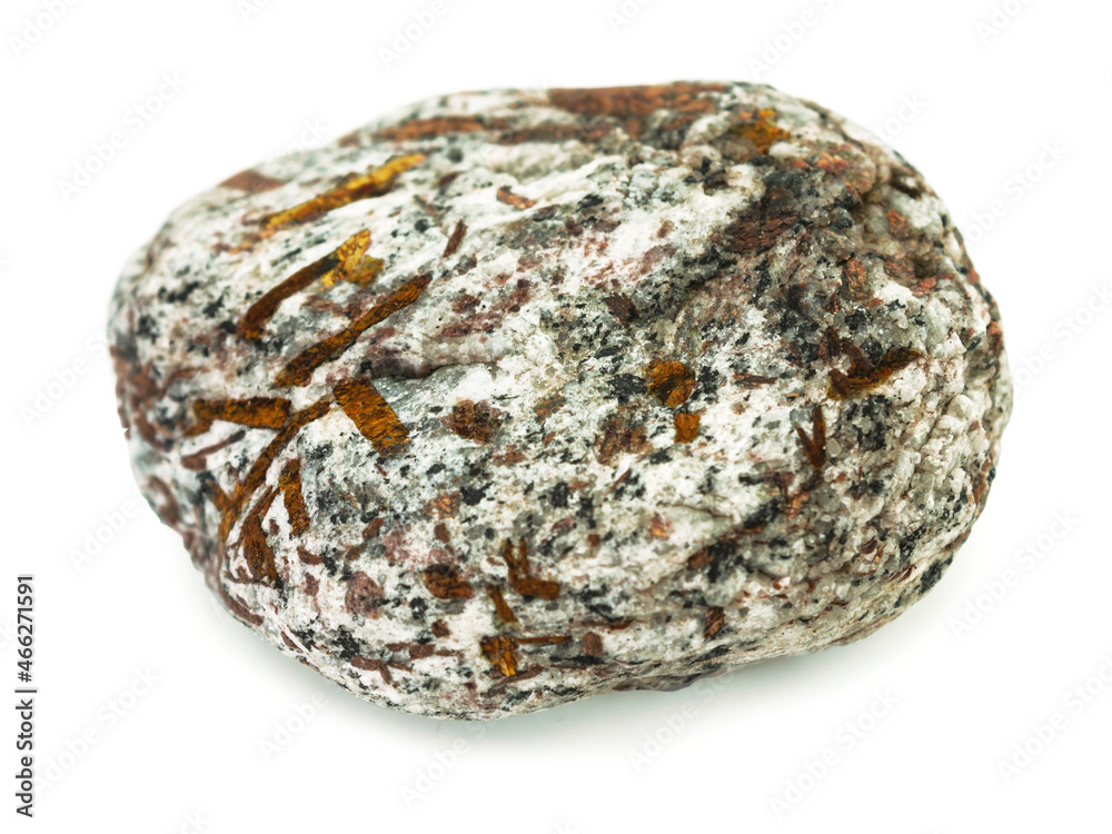 Lamellar crystals of astrophyllite included in the rock Lamellar crystals of astrophyllite included in the rock