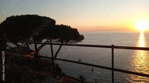 sunset over the sea