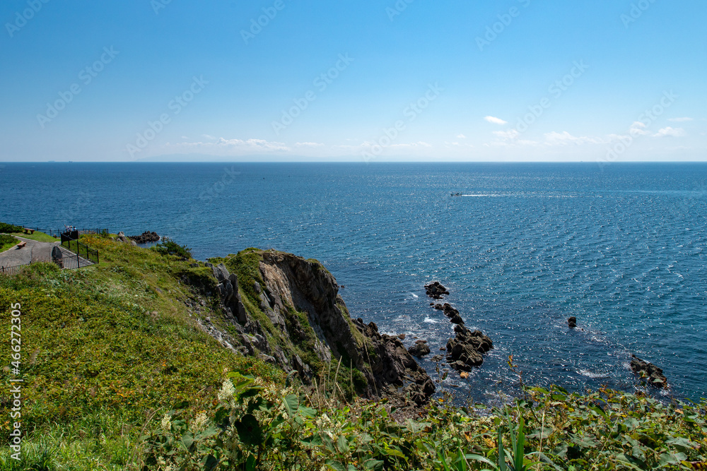 函館市　立待岬の夏の風景