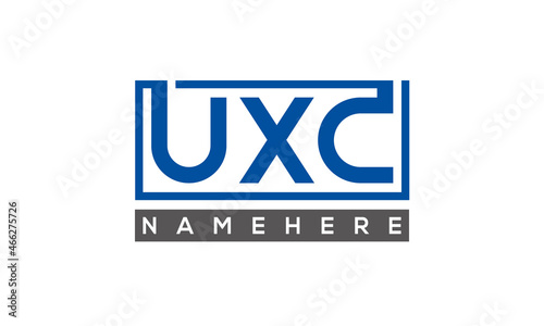 UXC Letters Logo With Rectangle Logo Vector