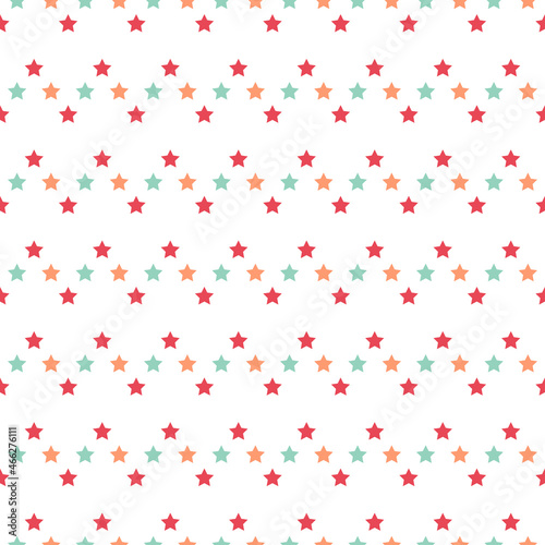 Seamless pattern with colorful stars