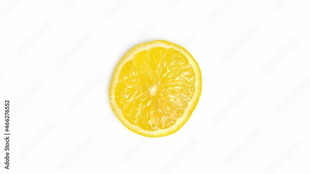 Lemon sliced fruit rotate on white background Lemon sliced fruit rotate on white background