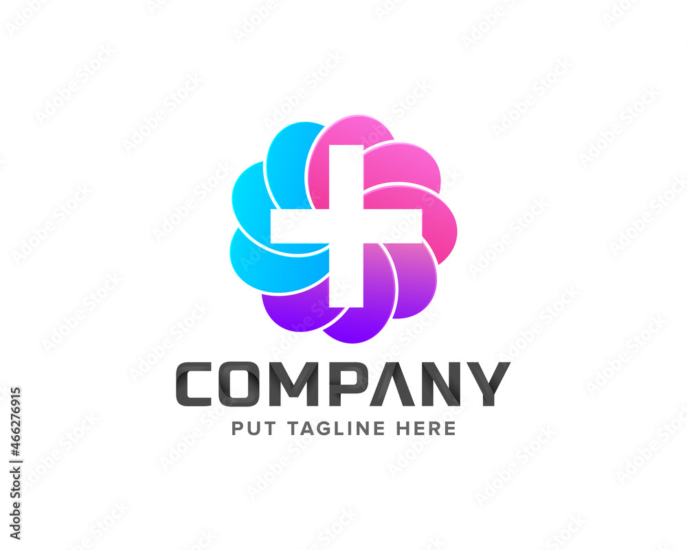 Obraz premium Creative colorful Butterfly Medical foundation logo for company 