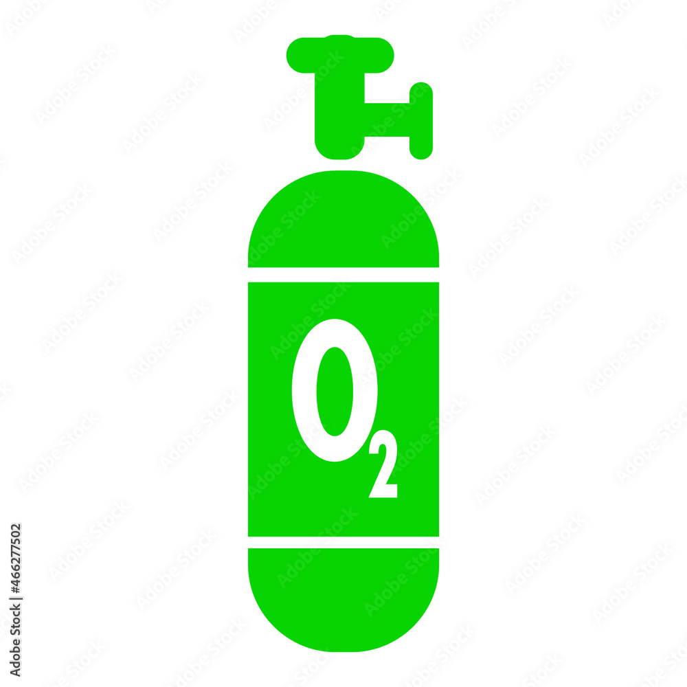 Fototapeta premium Vector illustration of flat design template green oxygen icon with a simple design. 4000 x 4000 pixels perfect.
