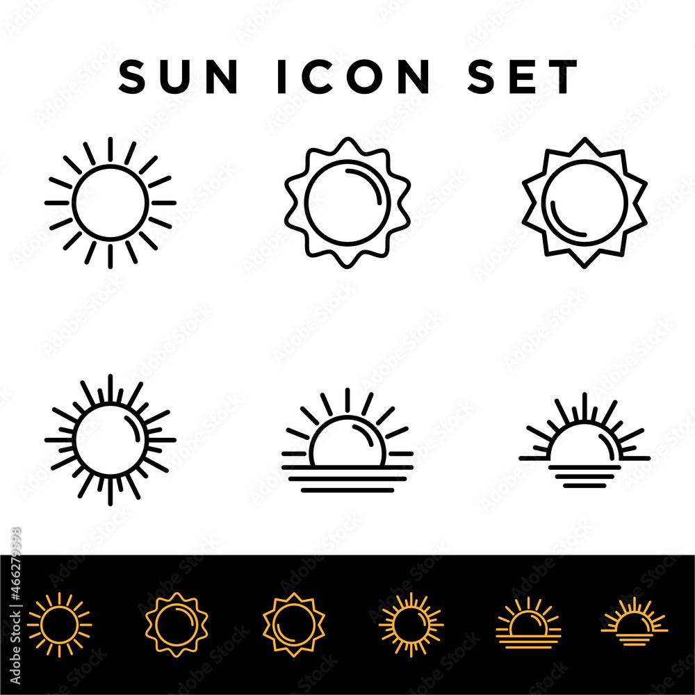 sun, sunset, sunlight, sunrise, icon set vector sun, sunset, sunlight, sunrise, icon set vector