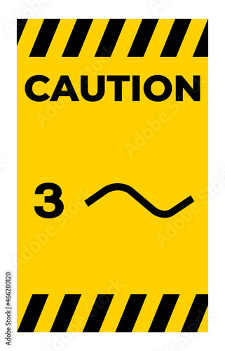 Three Phase Power Symbol Sign Isolate On White Background,Vector Illustration EPS.10