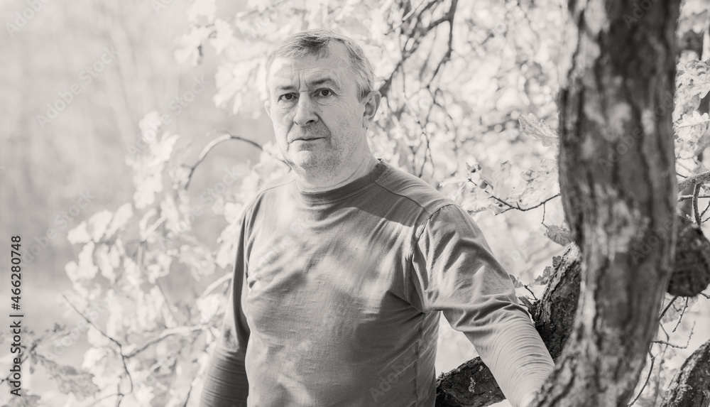Crisis of middle age. Mature European man with a sad philosophical mood. The concept of life after 50 years, problems and depression. Crisis of middle age. Mature European man with a sad philosophical mood. The concept of life after 50 years, problems and depression.