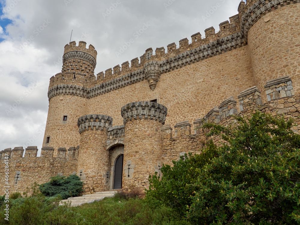 Castle of Manzanares el Real, also known as Castle of Los Mendoza, located in the village of Manzanares el Real (Community of Madrid, Spain)