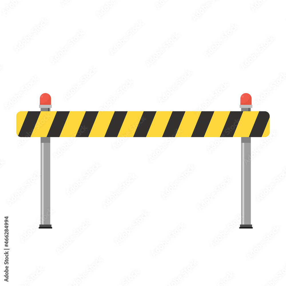Road barriers, Under construction vector isolated on white background, vector illustration. Road barriers, Under construction vector isolated on white background, vector illustration.