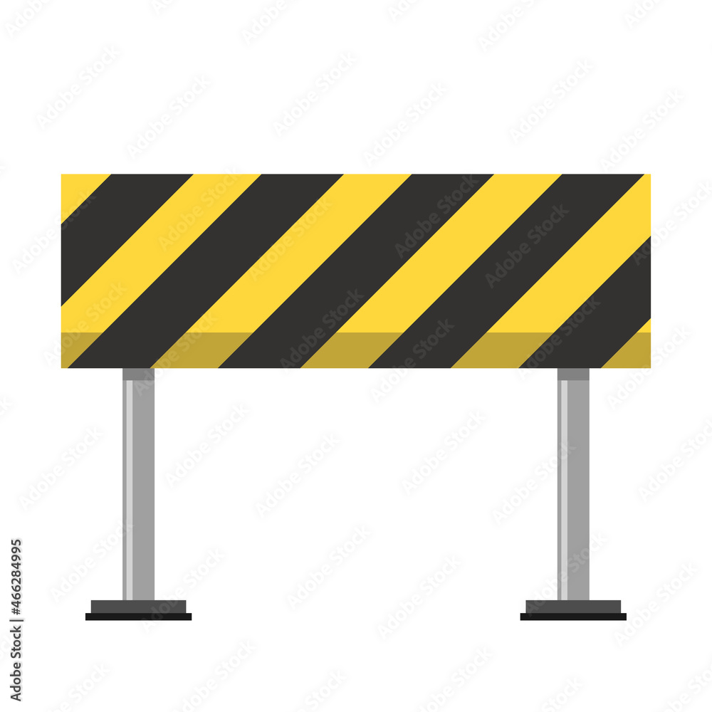 Road barriers, Under construction vector isolated on white background, vector illustration. Road barriers, Under construction vector isolated on white background, vector illustration.
