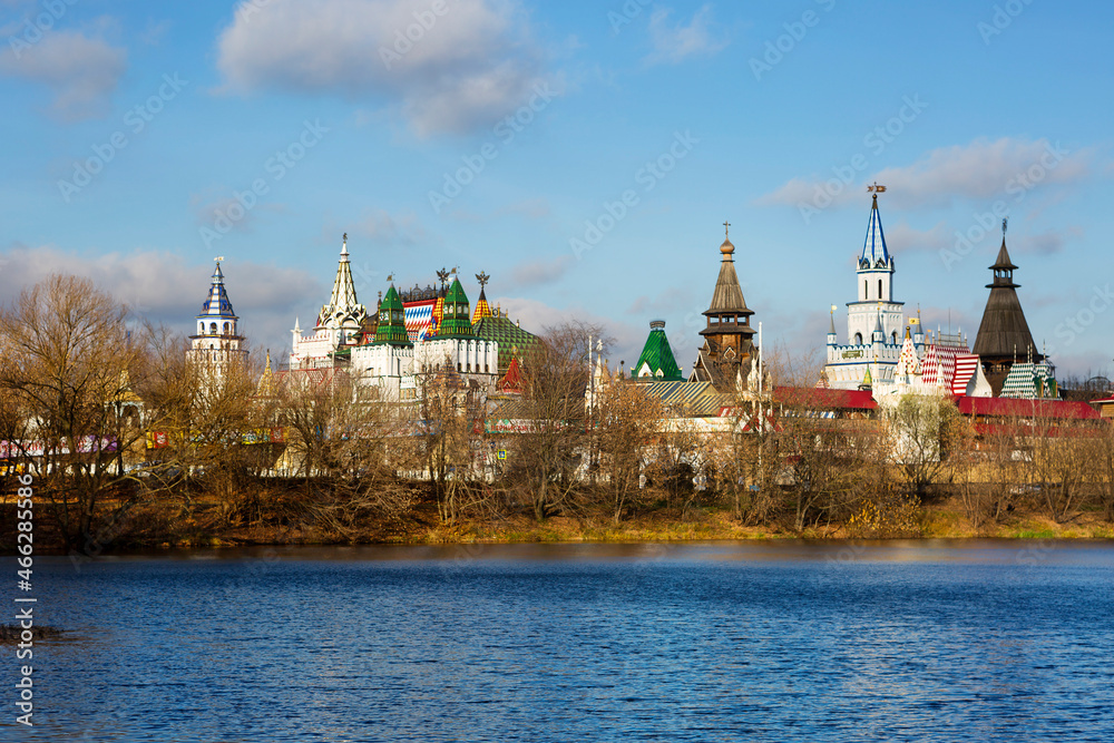 Moscow, Russia, Izmailovo Kremlin.
 This is a cultural and entertainment complex built in 1998-2007 on the territory of the Izmailovo estate. It is a wooden building, stylized under the Russian archit