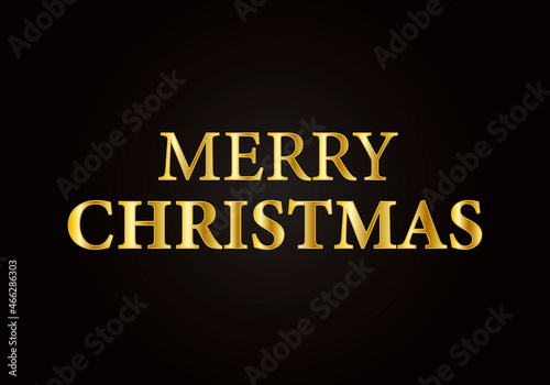 Felicitación de navidad dorada y con fondo negro.