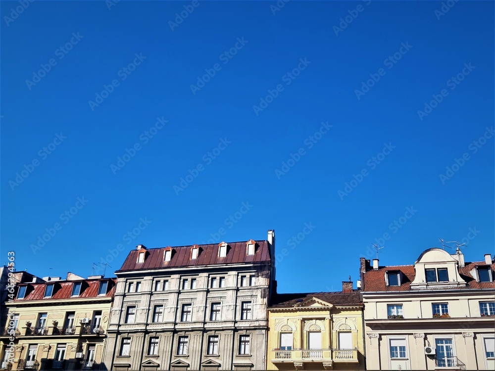 Fototapeta premium city buildings in a row