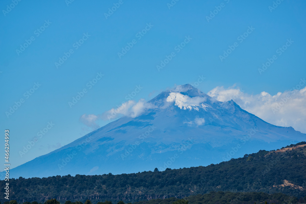 popocatepetl, one of the largest volcanoes in Mexico