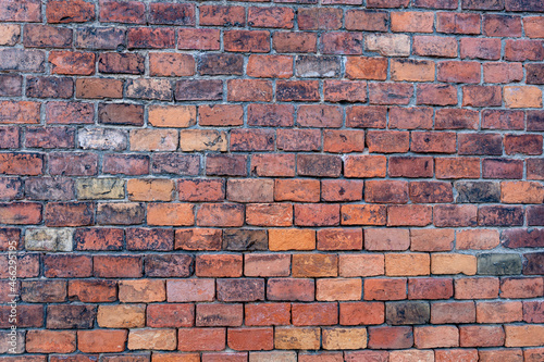 beautiful old red brick wall