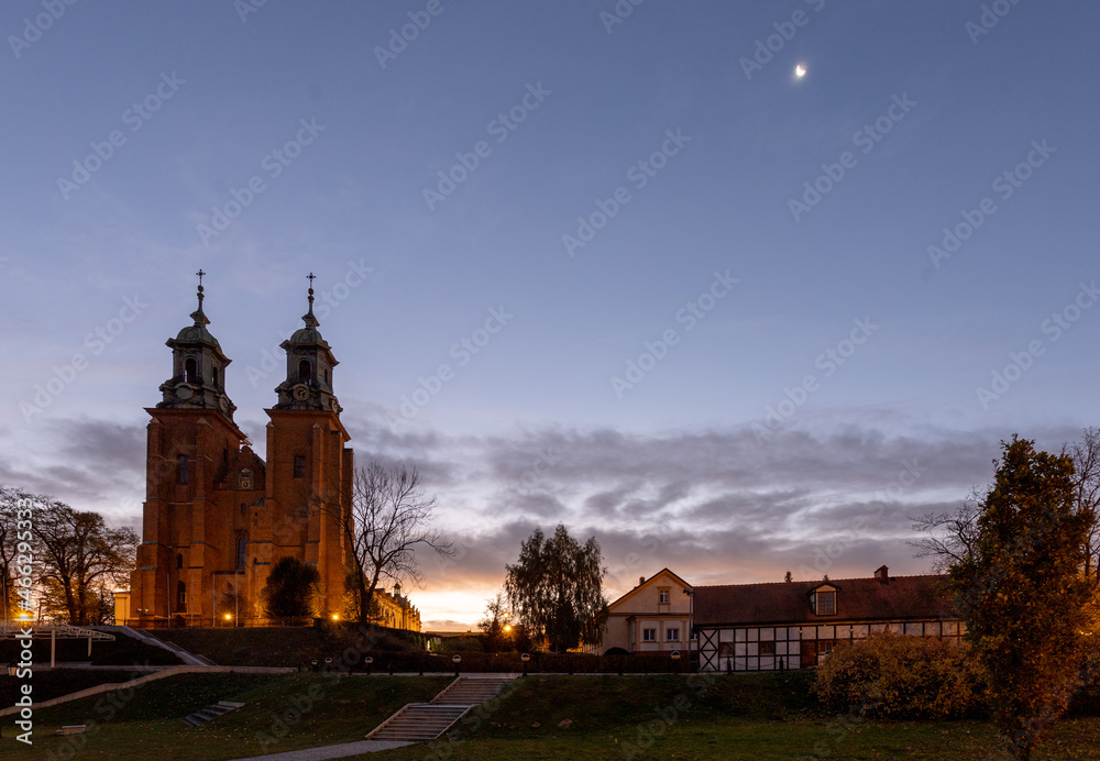 Obraz premium the cathedral in gniezno in the morning