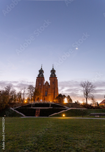 the cathedral in gniezno in the morning