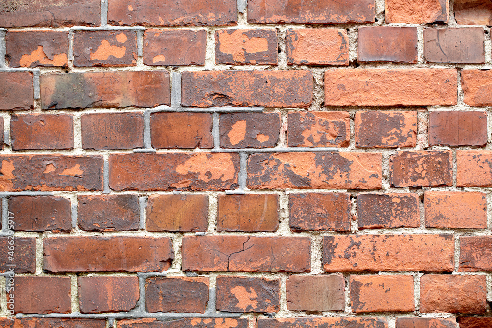 Macro shot of the red brick wall. Macro shot of the red brick wall.