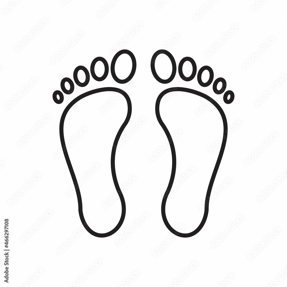 footprint icon isolated on background footprint icon isolated on background