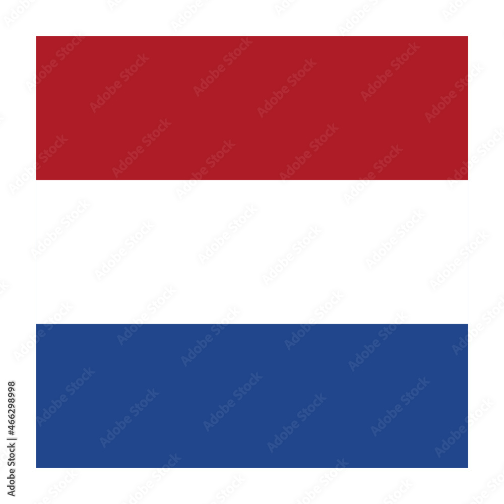 Obraz premium Netherlands Square Country Flag button Icon
