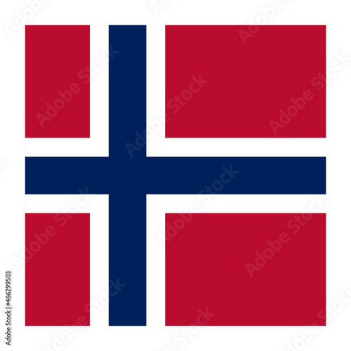 Norway Square Country Flag button Icon