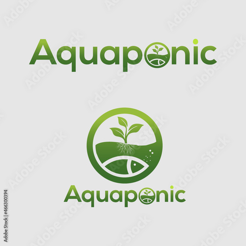 Aquaponics Logo Stock Vector Template design