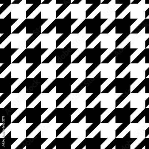 Black and white hounds tooth seamless pattern. Vector
