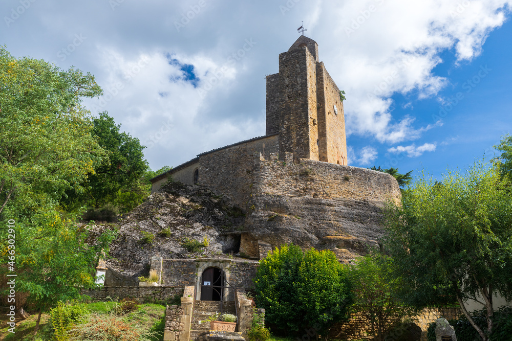 Troglodyte medieval Christina church of Vals.