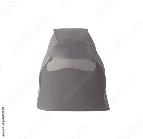 Front view of cap with neck flap for sun protection