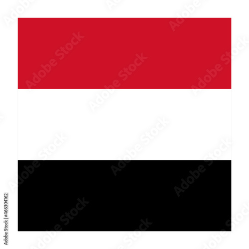 Yemen Square Country Flag button Icon