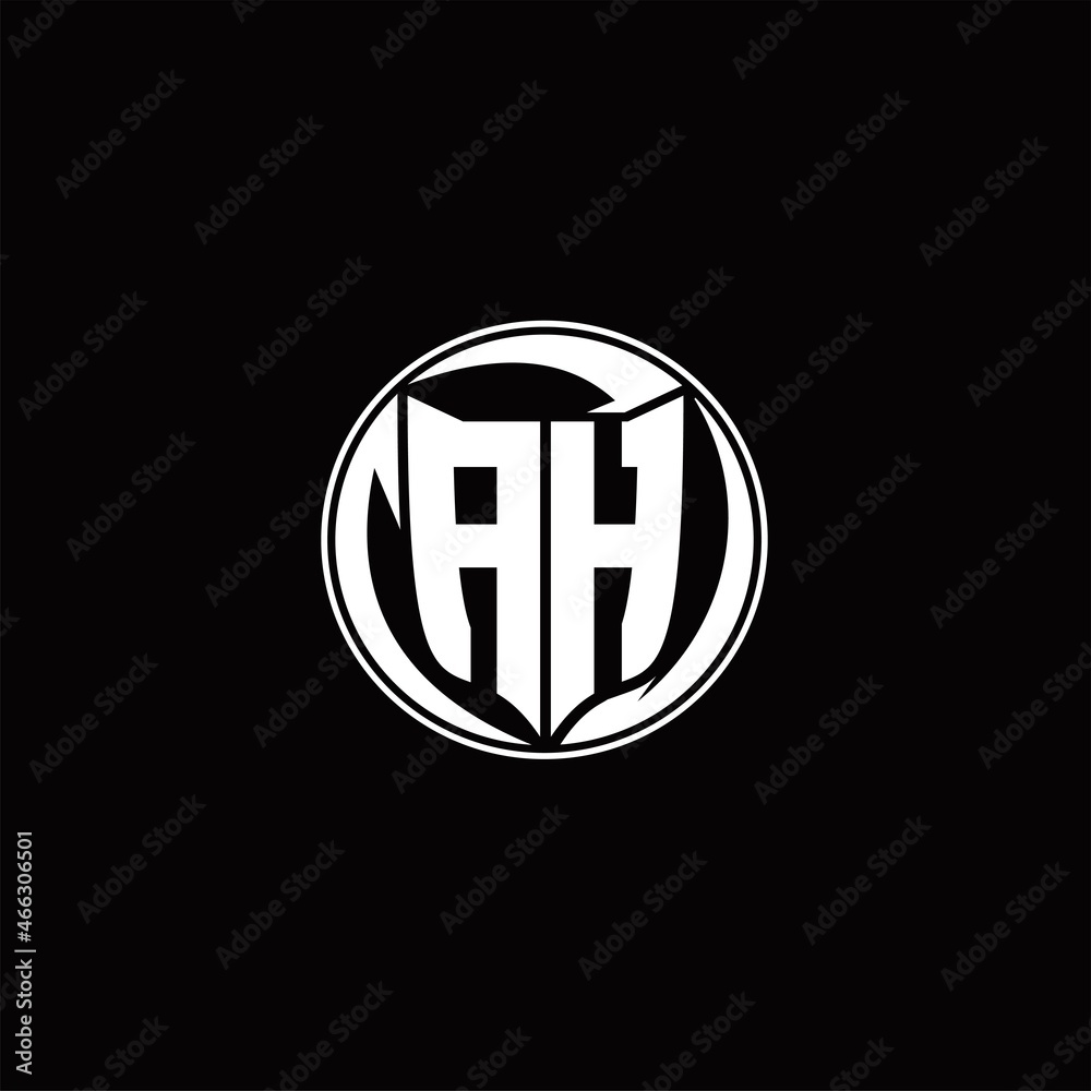 AG Logo monogram shield shape with three point sharp rounded design template AG Logo monogram shield shape with three point sharp rounded design template