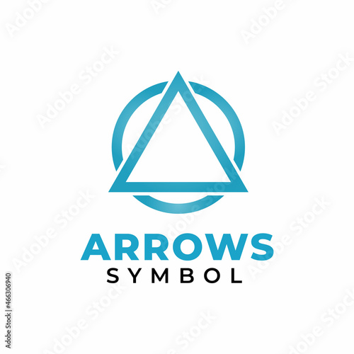 initial letter monogram A arrowhead logo design vector