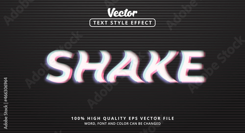 Editable text effects, Shake text with modern color style and tilting style