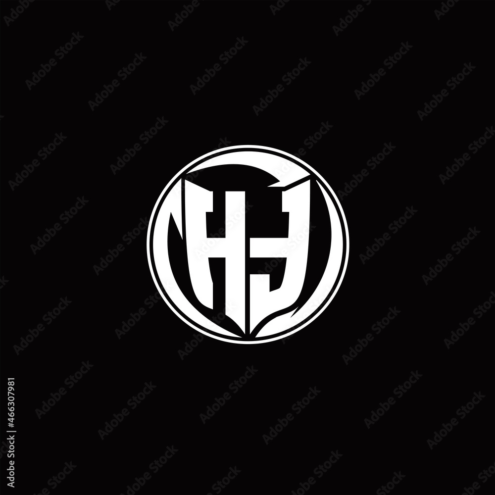 HT Logo monogram shield shape with three point sharp rounded design template HT Logo monogram shield shape with three point sharp rounded design template