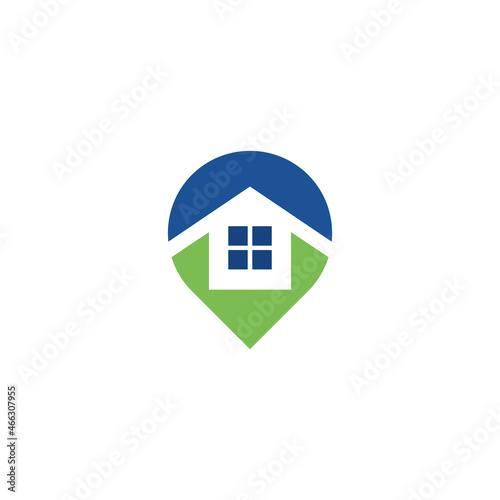 Illustration vector graphic template of home point logo