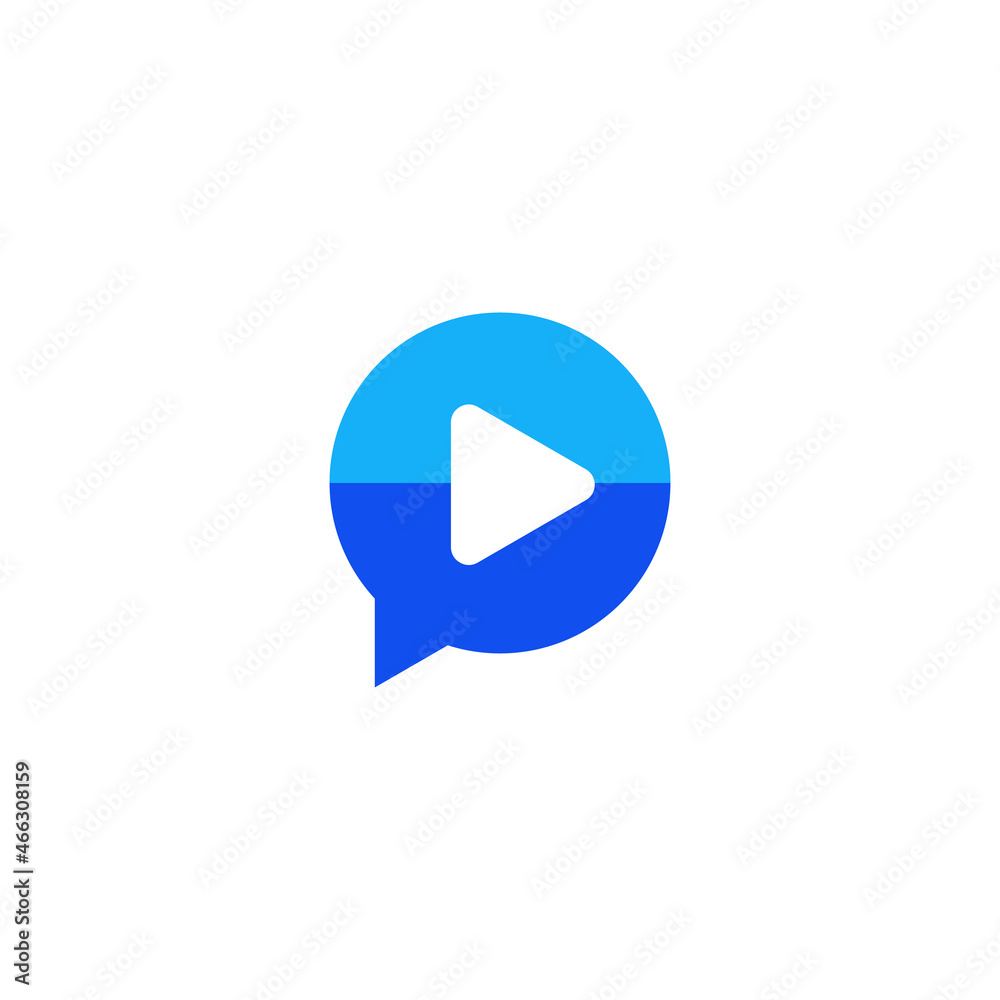 Illustration vector graphic template of video player logo Illustration vector graphic template of video player logo