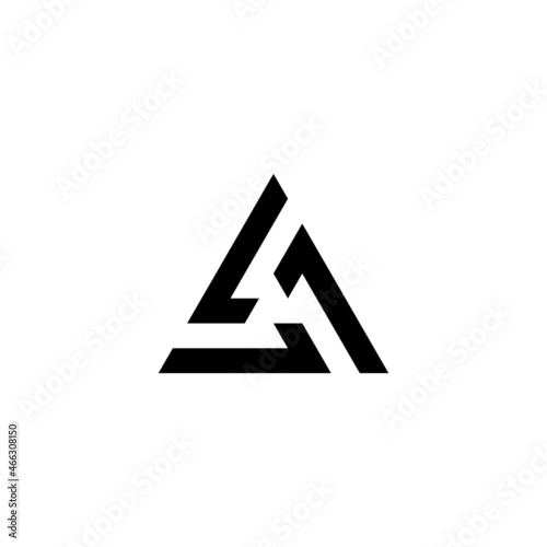 Free Download Illustration vector graphic template of triangle monogram logo - GFXLoad