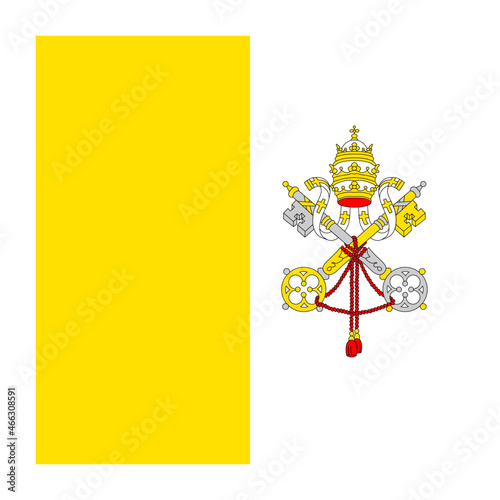 Vatican City Square Country Flag button Icon