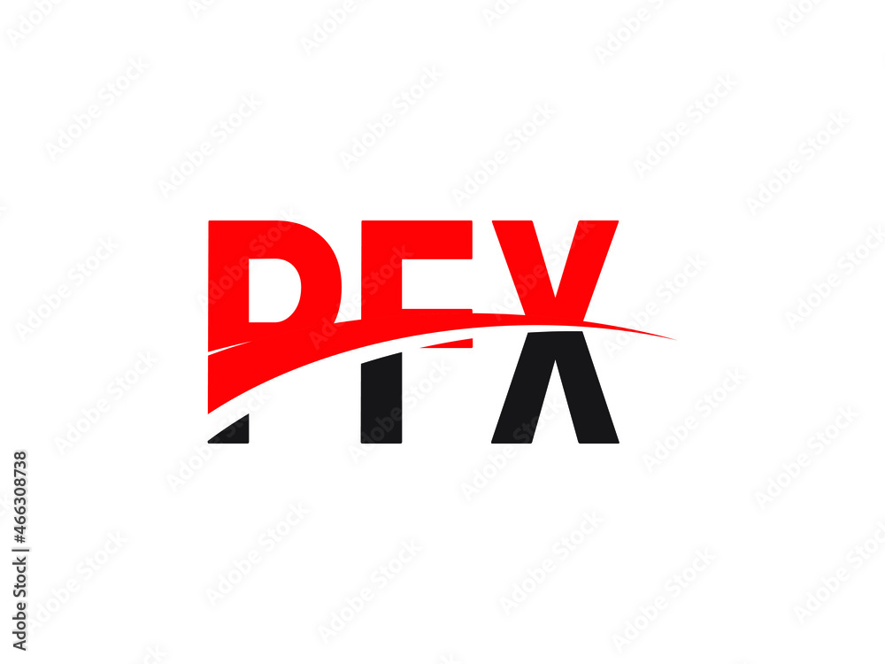 PFX Letter Initial Logo Design Vector Illustration PFX Letter Initial Logo Design Vector Illustration