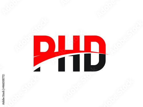 PHD Letter Initial Logo Design Vector Illustration