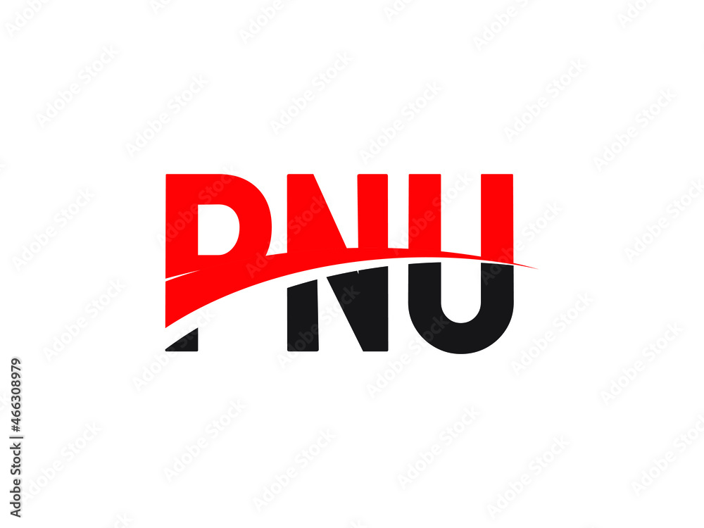 PNU Letter Initial Logo Design Vector Illustration PNU Letter Initial Logo Design Vector Illustration