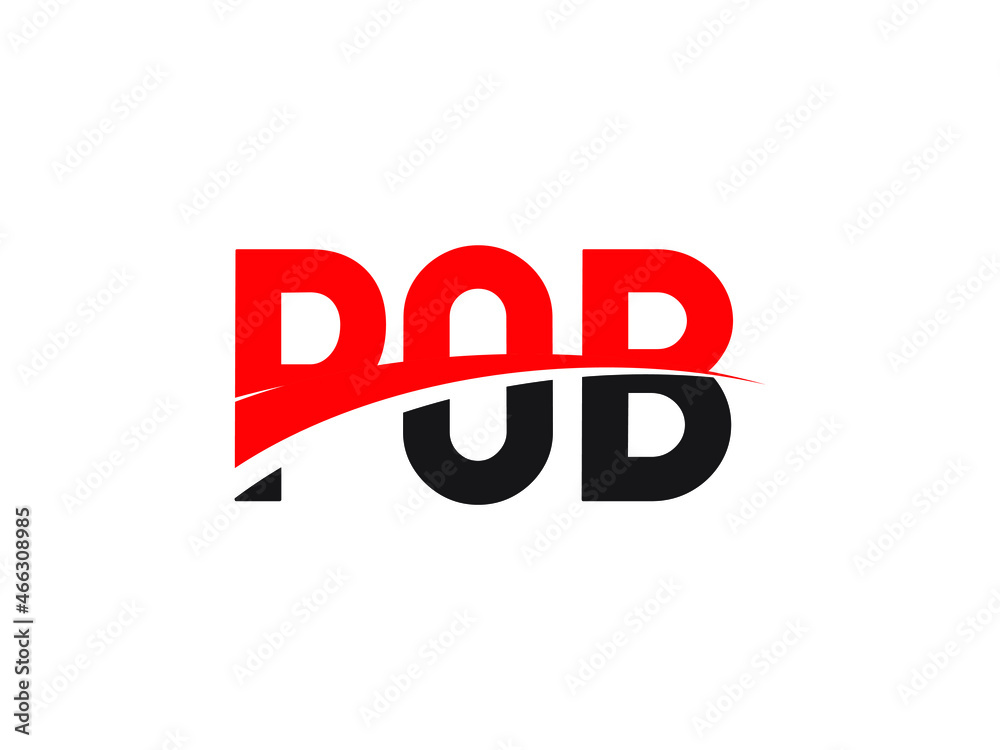 POB Letter Initial Logo Design Vector Illustration POB Letter Initial Logo Design Vector Illustration