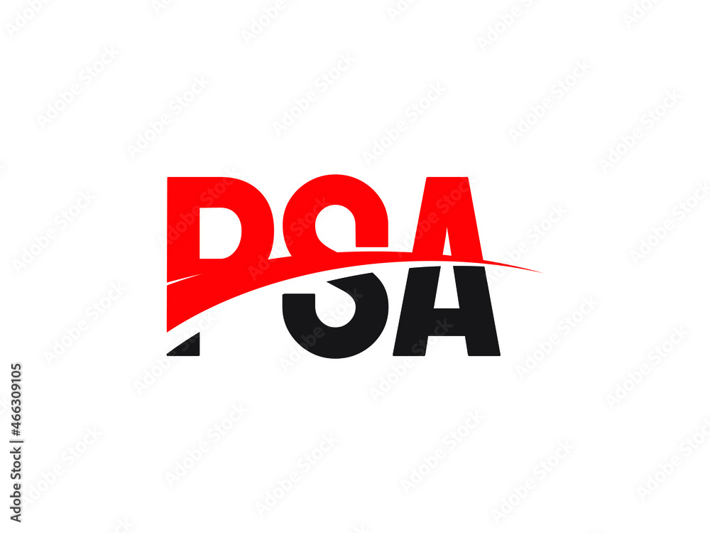 Fototapeta premium PSA Letter Initial Logo Design Vector Illustration