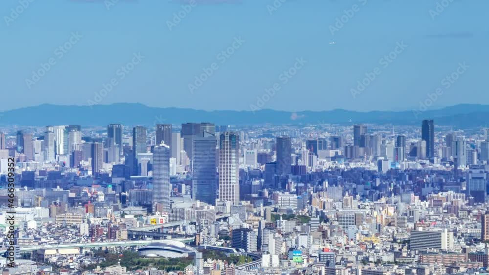 大阪タイムラプス 2021 高層ビル群 大阪タイムラプス 2021 高層ビル群
