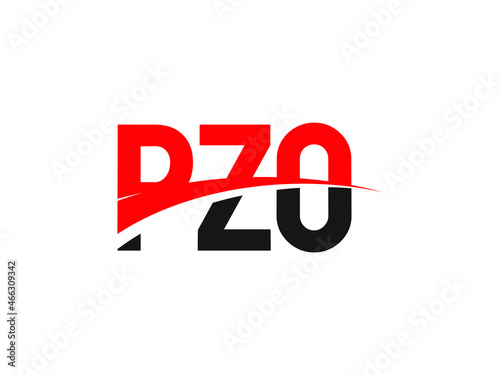 PZO Letter Initial Logo Design Vector Illustration