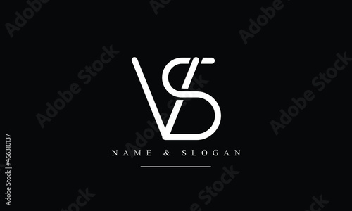 SV, VS, S, V abstract letters logo monogram