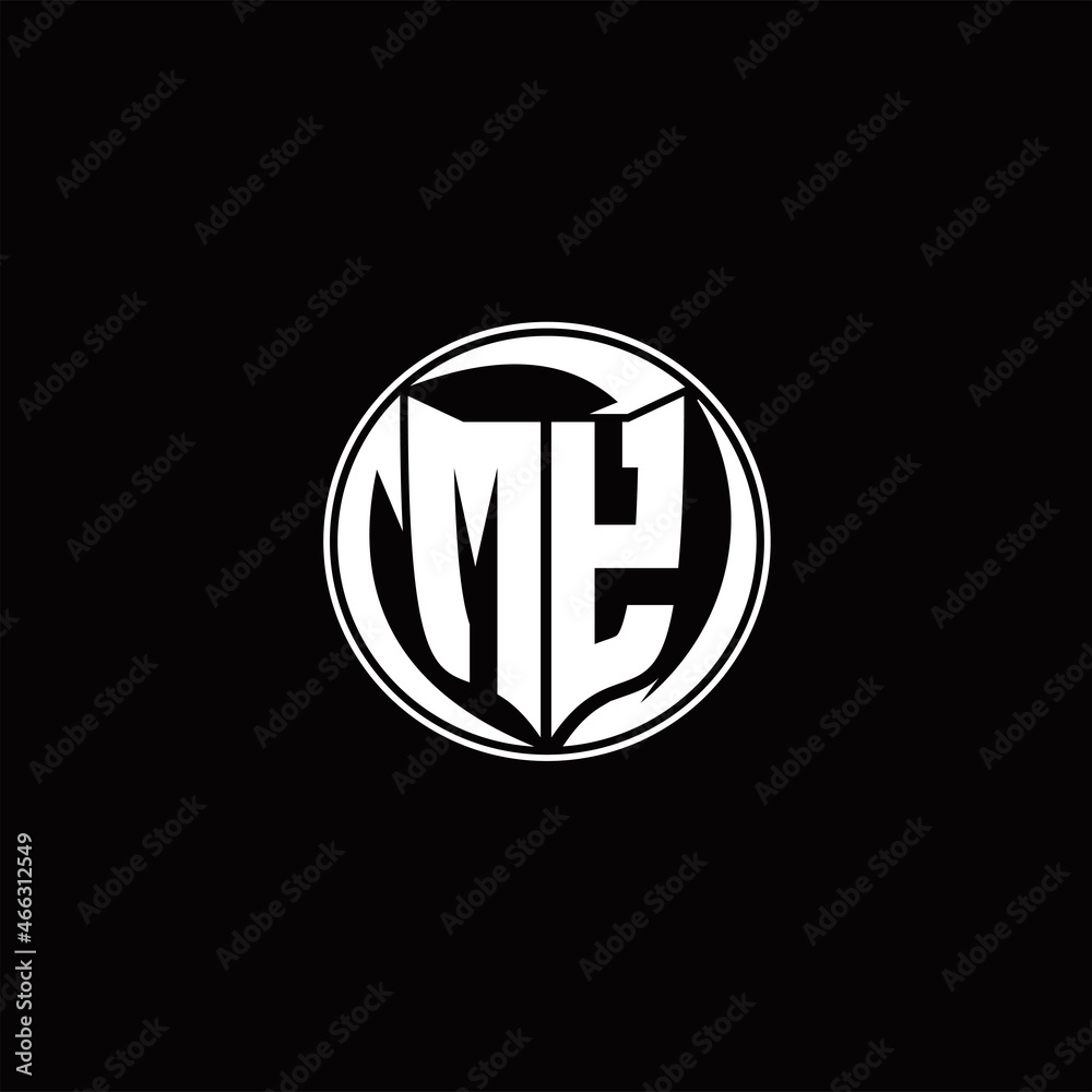 MY Logo monogram shield shape with three point sharp rounded design template MY Logo monogram shield shape with three point sharp rounded design template