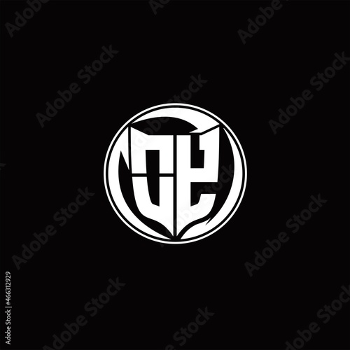 Free Download OY Logo monogram shield shape with three point sharp rounded design template - GFXLoad