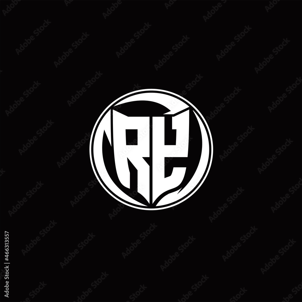 RY Logo monogram shield shape with three point sharp rounded design template RY Logo monogram shield shape with three point sharp rounded design template