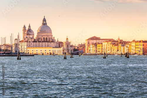 Panoramic view of famous Canal Grande with Basilica di Santa Maria della Salute in the background, Venice, Italy © Pavel Rezac